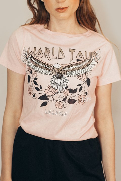 T-Shirt World Tour Rosa Claro